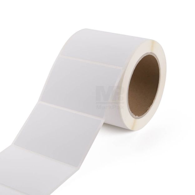รูปของ ST.TT Size 4 x 3 inch (101.6  x 76.2 mm) 500 ดวง/ม้วน แกน 3 นิ้ว สติ๊กเกอร์กระดาษ กึ่งมันกึ่งด้าน (ใช้ร่วมกับ Wax Ribbon หรือ Wax Resin Ribbon)